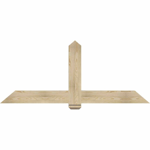 Ekena Millwork Eugene Rough Sawn Timber Gable Bracket, Douglas Fir, 72"W x 30"H x 4"D x 6"F, 10/12 Pitch GBW072X30X0406EUG00RDF - main